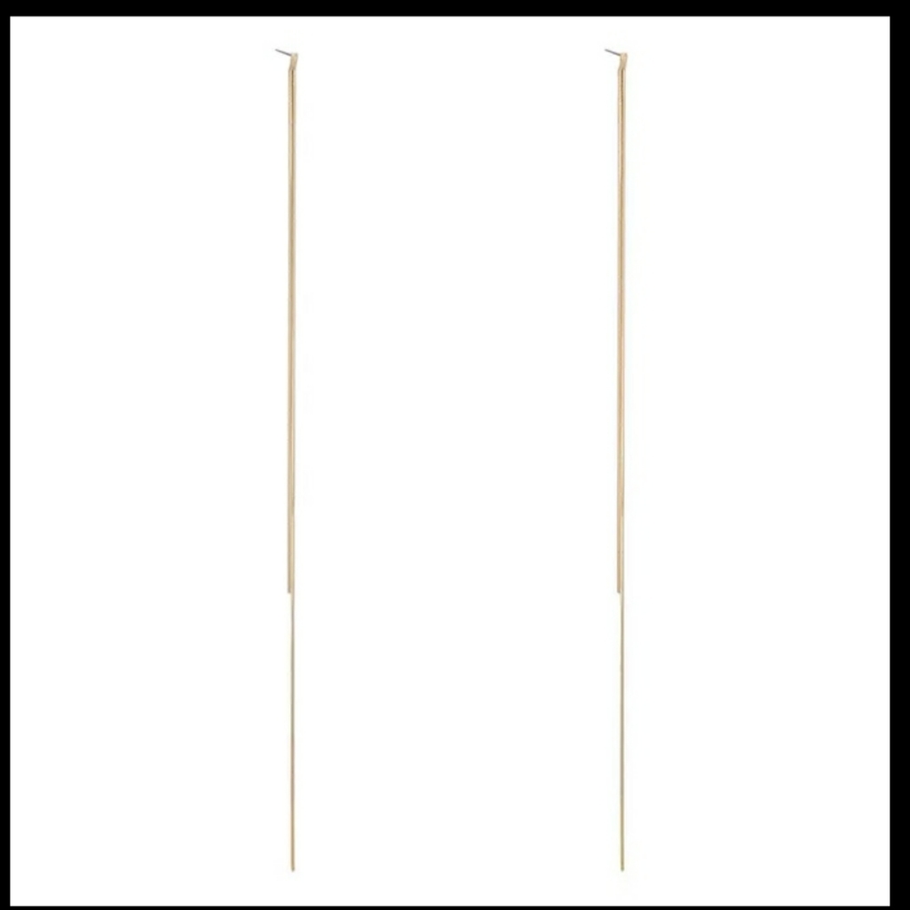 Long Drop Golden Earrings - Picture 6 of 7